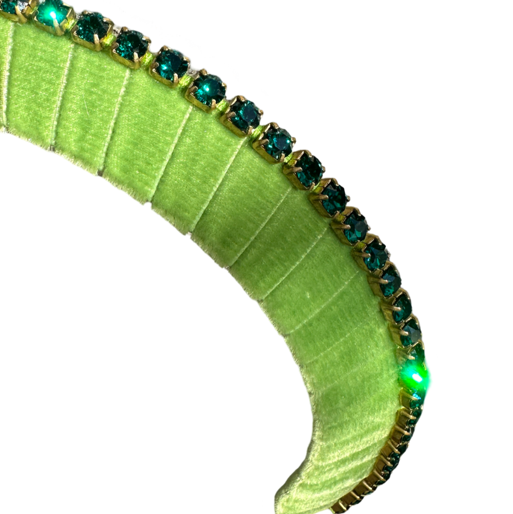 Indu Green Crystal Crown