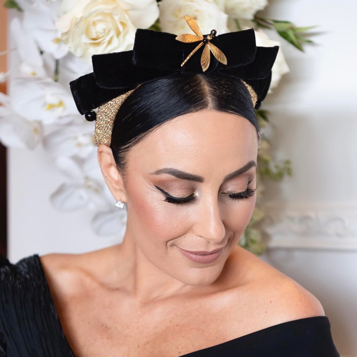 Audrey Black Dragonfly Crown