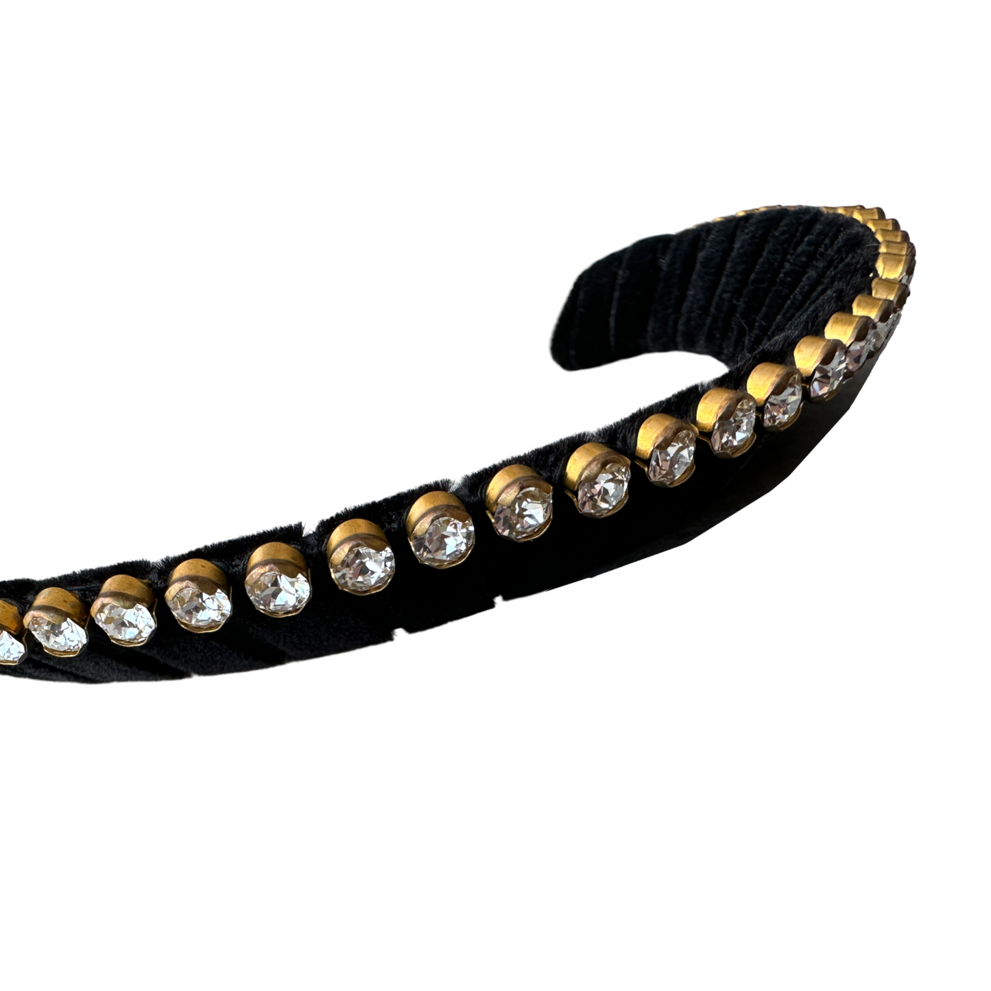 Indu Black Round Crystal - Iconic Crown *MADE TO ORDER*