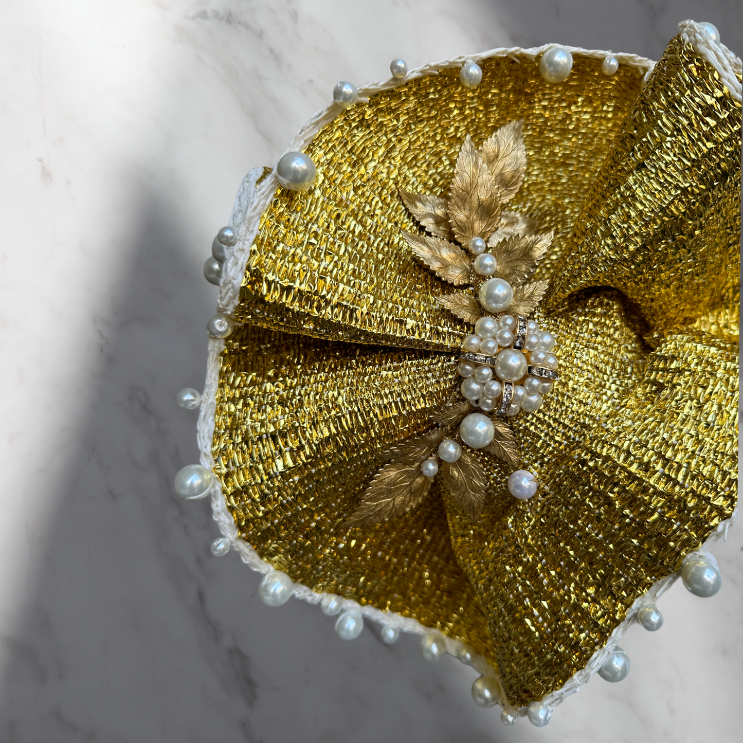 Tiffany Pearl / Gold - Headpiece *AVAILABLE NOW*