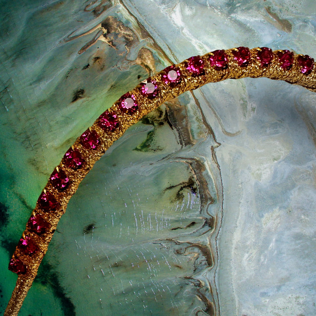 Alessa Magenta Pink Crystal - Headband *MADE TO ORDER*