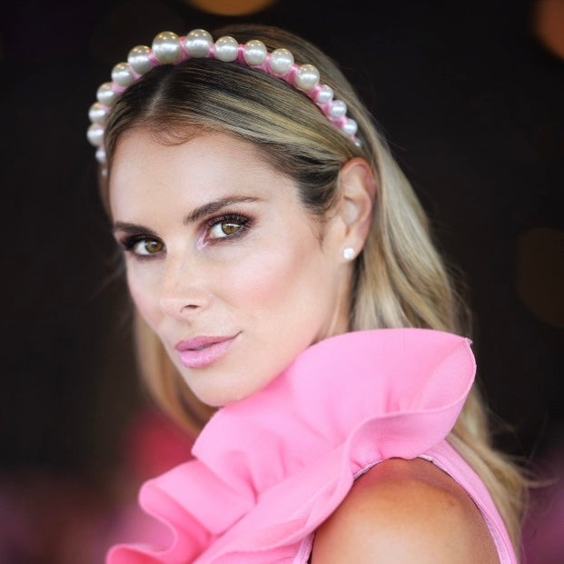 Derby Pearl Pink - Iconic Headband *MADE TO ORDER*