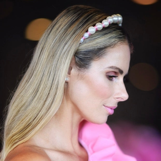 Derby Pearl Pink - Iconic Headband *MADE TO ORDER*