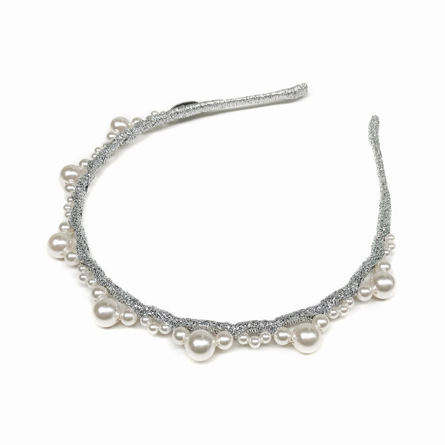 Middleton Pearl / Silver - Iconic Headband *MADE TO ORDER*