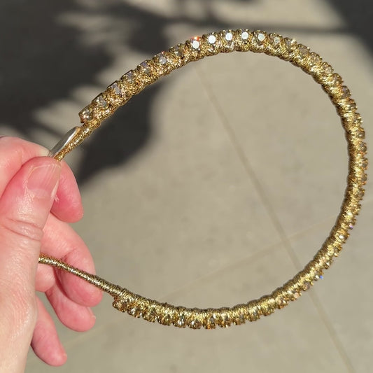 Alessa Champagne Crystal - Headband *MADE TO ORDER*