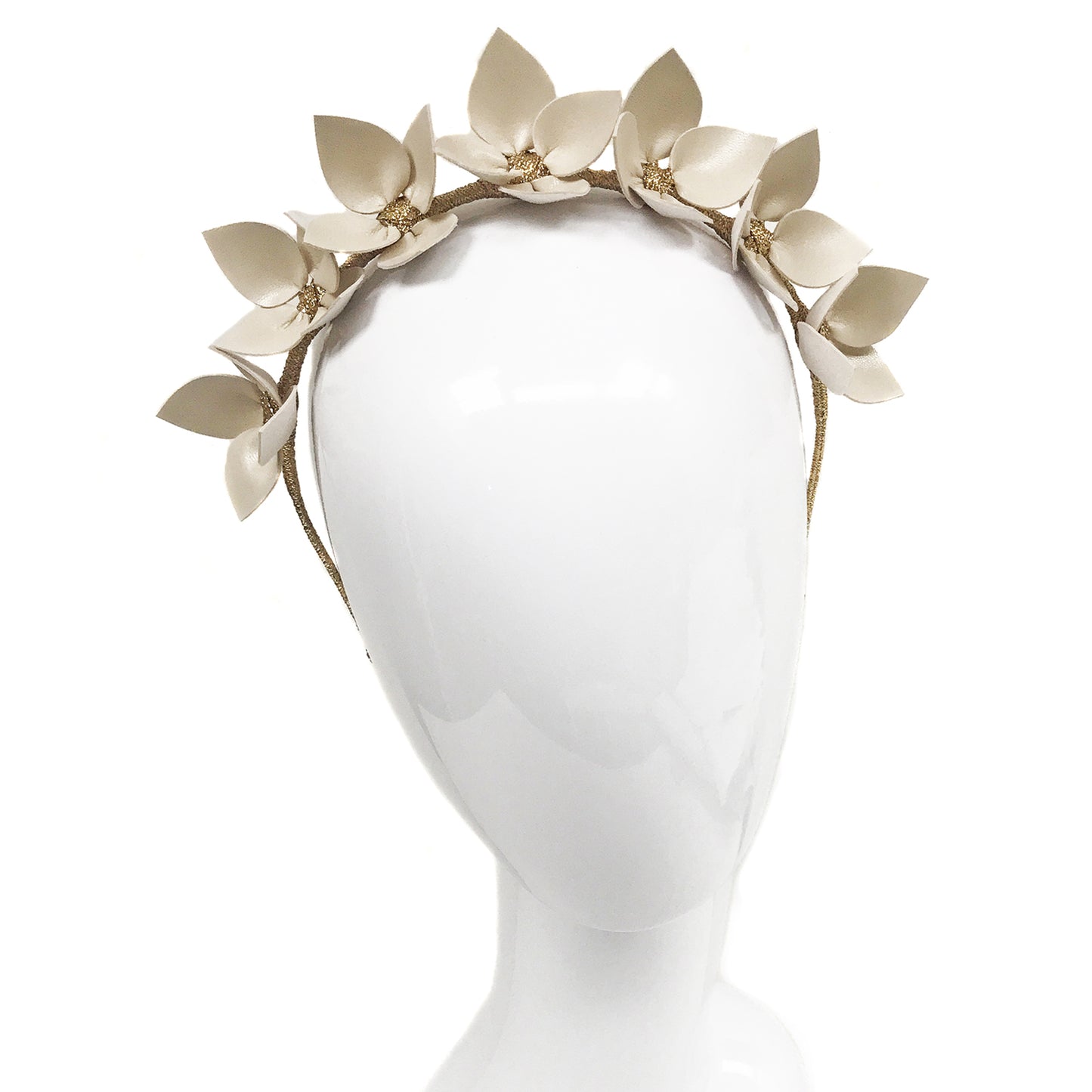 Queenie Cream Floral leather - Headband *AVAILABLE NOW*