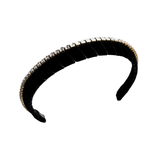 Indu Small Black Square Crystal - Iconic Crown *SOLD OUT*