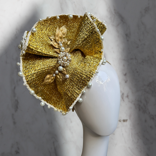 Tiffany Pearl / Gold - Headpiece *AVAILABLE NOW*