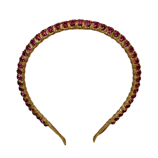 Alessa Magenta Pink Crystal - Headband *Made To Order* 3 Weeks