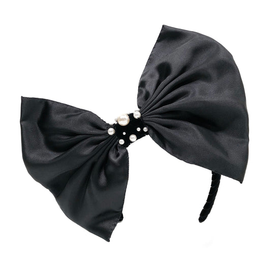 Indu Pearl Bow Black - Crown *SOLD OUT*