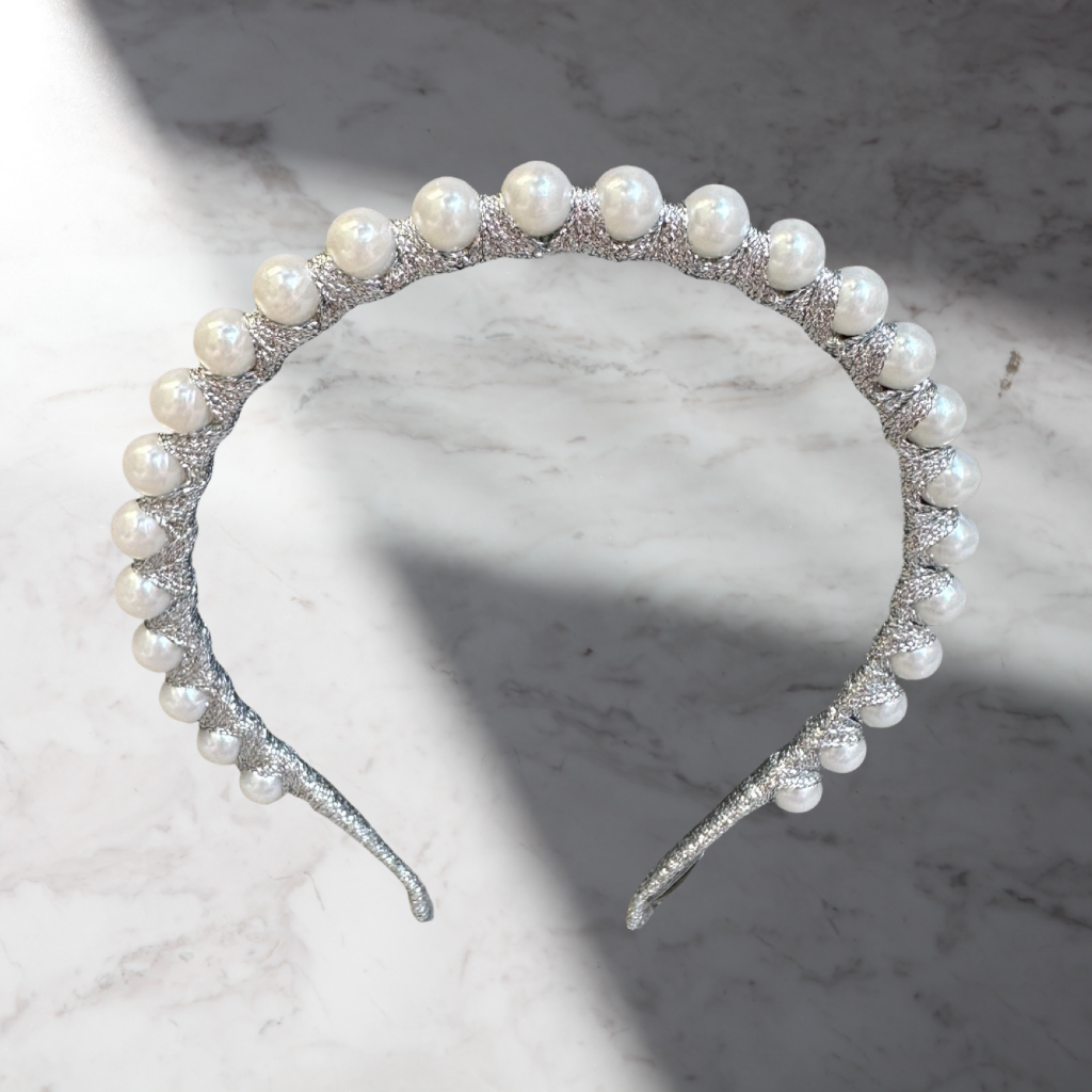 Charlotte Pearl / Silver - Timeless Headband *AVAILABLE NOW*