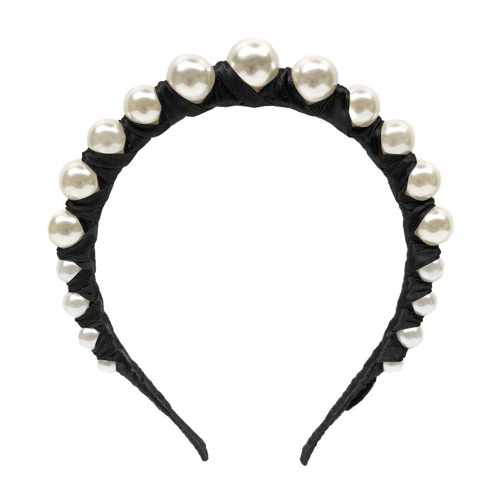 Derby Pearl Black - Iconic Headband *Made To Order*