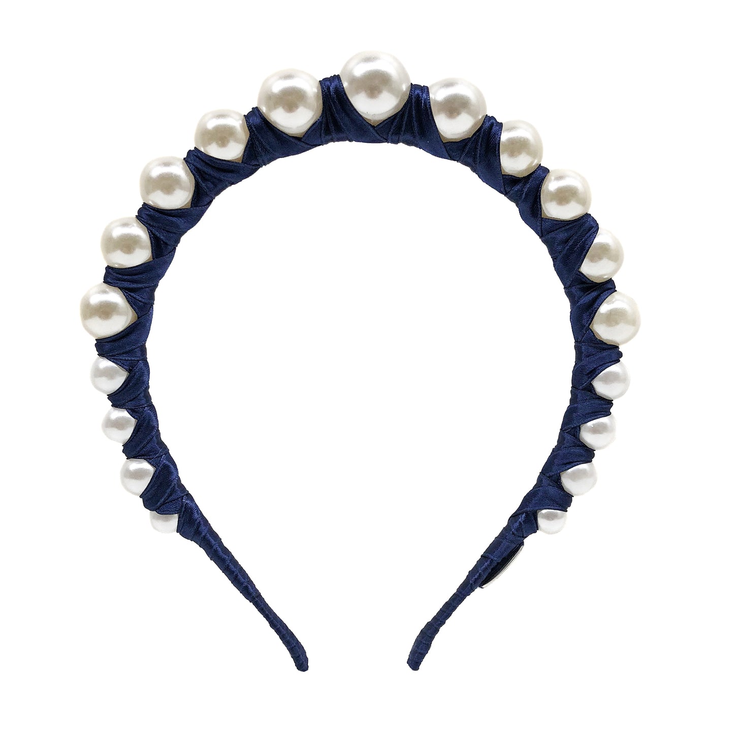 Derby Pearl Navy Blue - Iconic Headband *MADE TO ORDER*