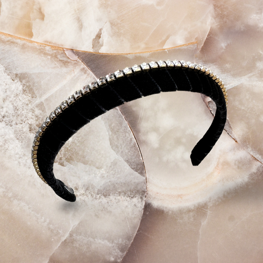 Indu Small Black Square Crystal - Iconic Crown *Buy Now*