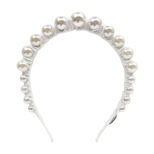 Derby Pearl White - Iconic Headband *Made To Order*