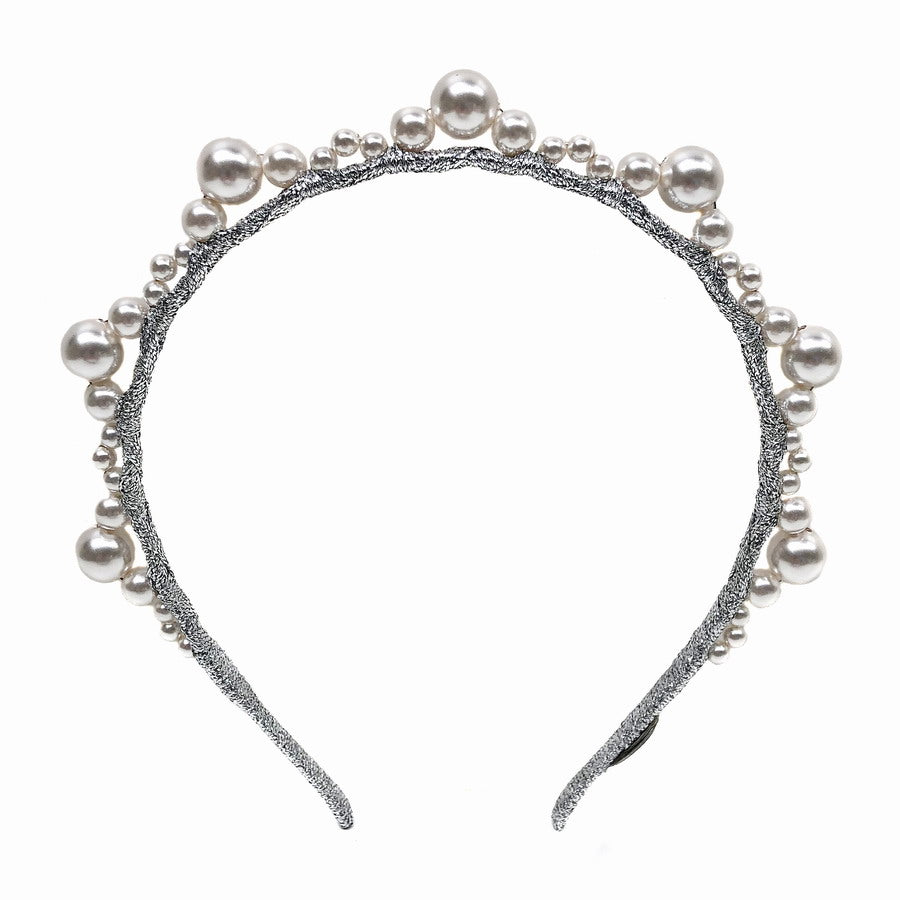 Middleton Coco Pearl / Silver - Iconic Headband *Made To Order*