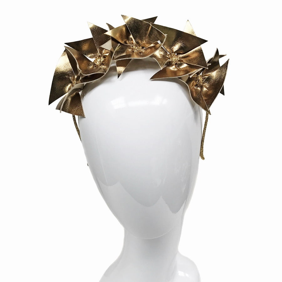 Spice Bronze Floral leather - Headband *Buy Now*