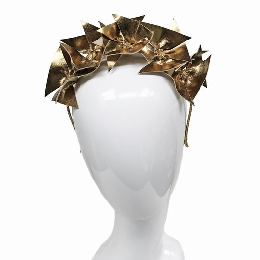 Spice Bronze Floral leather - Headband *Buy Now*
